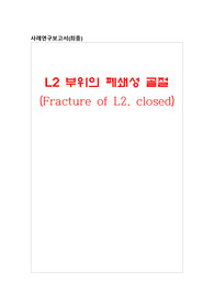 L2 부위의 폐쇄성 골절 간호과정 CASE 간호진단 3개, 간호과정 1개, 간호계획 18개