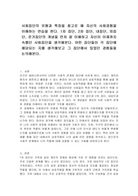 사회집단의 유형과 특징을 참고로 해 자신의 사회경험을 이해하는 연습을 한다. 1차 집단, 2차 집단, 내집단, 외집단, 준거집단의 개념을 먼저 잘 이해하고 자신이 이제까지 속했던 사회집단을 생각해본다. 어떤 집단들이 각 집단에 해당되는 지를 생각해보고 그 집단에서 있었던 경험들을 논의해본다.