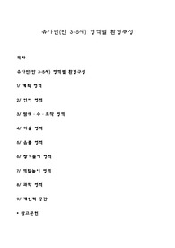유아반(만 3-5세) 영역별 환경구성