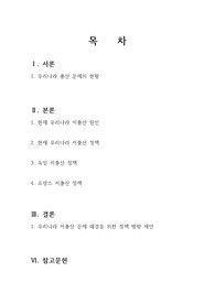 저출산 정책 보고서 A+ 자료 해외사례 분석 2건