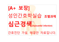 [A+ 보장]성인간호학 조별과제 심근경색(myocardial infarction) 간호진단 가설, 해결안 15페이지 자료입니다.