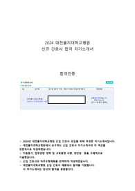 (합격인증O) 을지대학교 병원 신규간호사 자기소개서+간단한 면접 후기 / 을지대병원 자소서 / 신규간호사 자소서