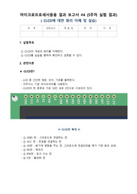 (A+) 마이크로프로세서응용 ATmega128 CLCD 실습 보고서
