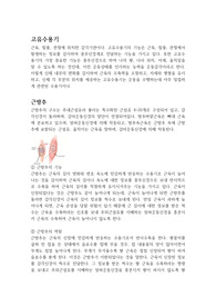 근육수용기에 종류, 관절수용기의 종류와 특성