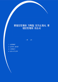 롯데오토케어 기획팀 자기소개서, 롯데오토케어 자소서