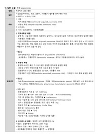 A+질환고찰(폐렴), 간호과정(비효과적 호흡양상), 검사, 약물