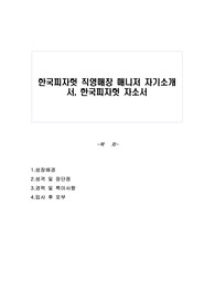 한국피자헛 직영매장 매니저 자기소개서, 한국피자헛 자소서