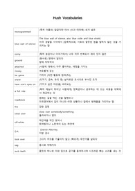 소설 Hush 단어 정리