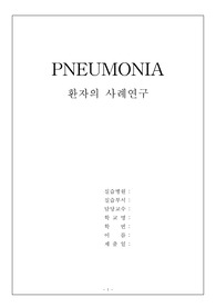 성인간호학 폐렴 간호과정 진단2개