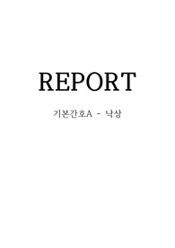 기본간호학 낙상 사례, 시나리오, 낙상위험사정도구, 간호진단, 간호과정, 케이스스터디, CASESTUDY