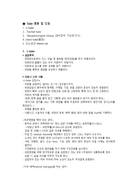 Tube, 비위관 종류 및 간호