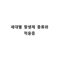 항생제 종류와 기전, 적응증