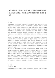 현대사회에서 나타나고 있는 가족 가치관의 변화를 알아보고, 자신의 결혼관, 자녀관, 가족부양관에 대해 토론해 봅시다