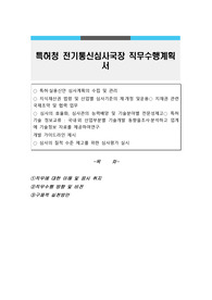 특허청 전기통신심사국장 직무수행계획서