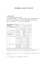 중앙대학교 전자회로설계실습 예비4. MOSFET 소자 특성 측정 A+