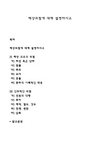 해상위험에 대해 설명하시오