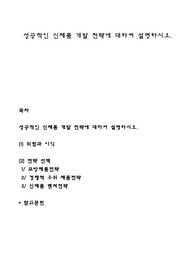 성공적인 신제품 개발 전략에 대하여 설명하시오