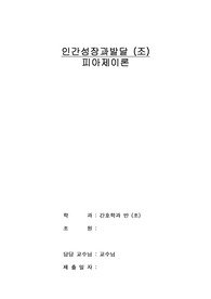 인간성장과 발달 조별 과제(피아제 이론 설명 및 한계점 및 교육적 시사점)