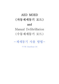 AED MOED  (자동제세동기 모드) and Manual Defibrillation  (수동제세동기 모드)
