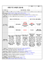 어린이집 영아반 주간보육일지 (국공립어린이집 만1세)