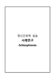 조현병 문제리스트,간호진단 8개