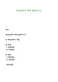 해상손해에 대해 설명하시오