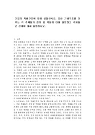 기업의 지배구조에 대해 설명하시오. 또한 지배구조를 이루는 각 주체들의 정의 및 역할에 대해 설명하고 주체들 간 관계에 대해 설명하시오.