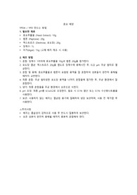 Saccharomyces cerevisiae 배양 방법