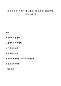 무역정책의 변천사(중상주의, 자유무역, 보호무역, 신보호무역)