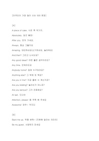 미국의 일상영어 문장 500개