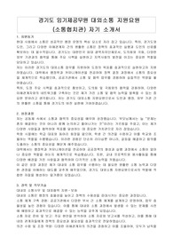 경기도 임기제공무원 대외소통 지원요원 (소통협치관) 자기 소개서, 직무수행계획서