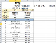 가계부 엑셀 양식