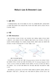 응용광학실험 - 말루스 법칙과 브루스터 법칙