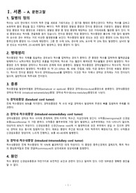 [성인간호학실습-신경외과] (A+ 자료) 척수종양 - 질병보고서, 문헌고찰, 사례보고서, 케이스, 간호진단 5개, 간호과정 3개(급성통증, 성인 낙상의 위험, 피부 통합성 장애(성인 욕창)의 위험)