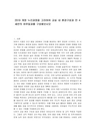 2019 개정 누리과정을 고려하여 교실 내 환경구성과 만 4세반의 하루일과를 구성해보시오