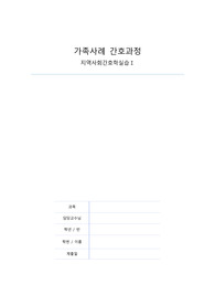 가족사례 간호과정(지역사회간호학실습)