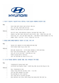 현대자동차 모빌리티 기술인력 합격 자소서