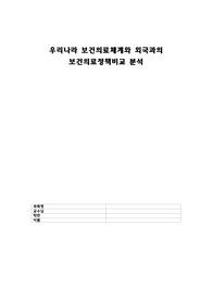 [지역사회간호학] 우리나라 보건의료체계와 외국과의 보건의료정책비교 분석(독일, 프랑스, 영국), A+ 받았습니다, 내용 충실하고 요약 잘 되어있어요