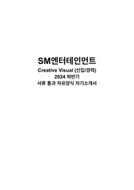SM엔터테인먼트 Creative Visual (신입/경력)  2024 하반기 서류 통과 자유양식 자기소개서