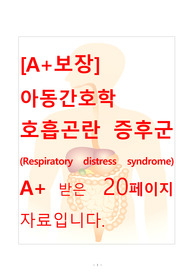 [A+보장]아동간호학 호흡곤란 증후군(Respiratory distress syndrome) 간호, 간호진단, 간호과정, 컨퍼런스 20페이지 자료입니다.
