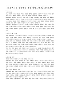 보건복지부 청년인턴 행정(운영지원과) 자기소개서, 직무수행계획서