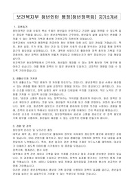 보건복지부 청년인턴 행정(청년정책팀) 자기소개서, 직무수행계획서