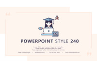 240 여학생 아이콘 말풍선 프레임 배경 PPT 파워포인트 템플릿 by 아기팡다