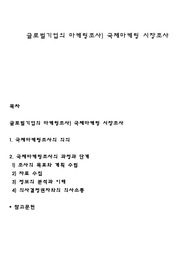 글로벌기업의 마케팅조사) 국제마케팅 시장조사