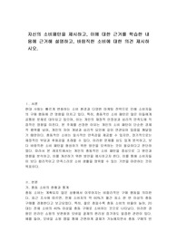 자신의 소비패턴을 제시하고, 이에 대한 근거를 학습한 내용에 근거해 설명하고, 바람직한 소비에 대한 의견 제시하시오.