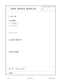 F520_QHSE 내부심사결과보고서(토목, 건축, 건설)