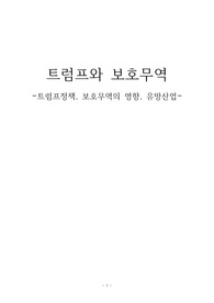 트럼프와 보호무역에 관한 보고서