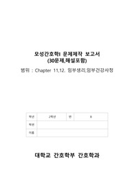 모성간호학1 문제제작 보고서