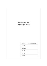 A+ 지역사회간호학 국내외 저출산 대책 보건의료정책 보고서
