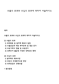 수출의 효과와 수입의 효과에 대하여 서술하시오